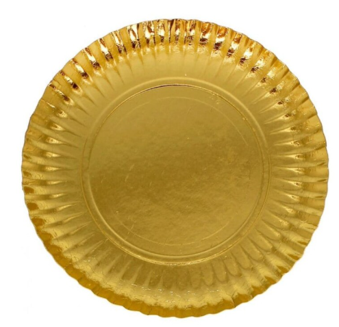 Vassoio Tondo Color Oro - Confezione da 10 pezzi