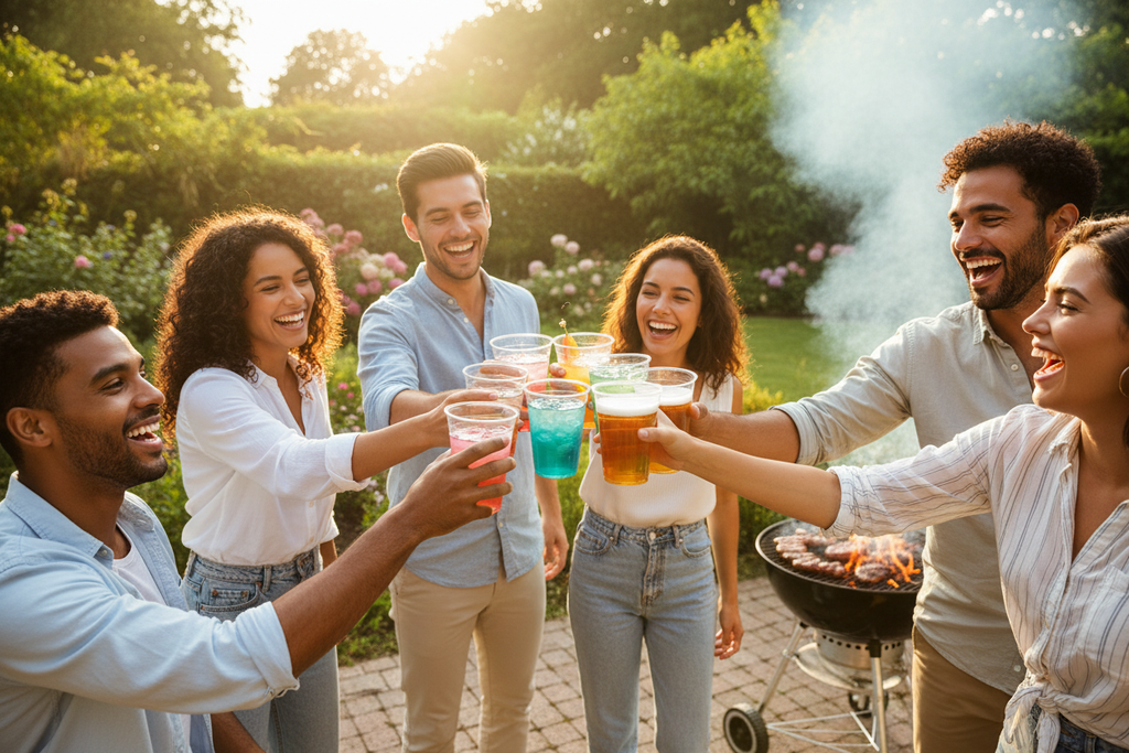 Bicchieri Cocktail e Birra in Plastica Trasparente Usa e Getta 50 pezzi - TAVIRA